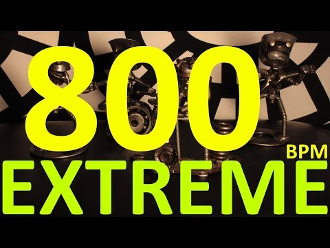 800 BPM - EXTREME - 4/4 Drum Track - Metronome - Drum Beat