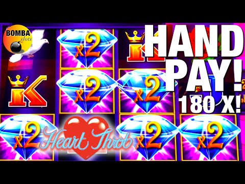JACKPOT HANDPAY! 180 X!  Heart Throb ~ Lightning Link ARIA Casino Las Vegas Slot Machine Win!
