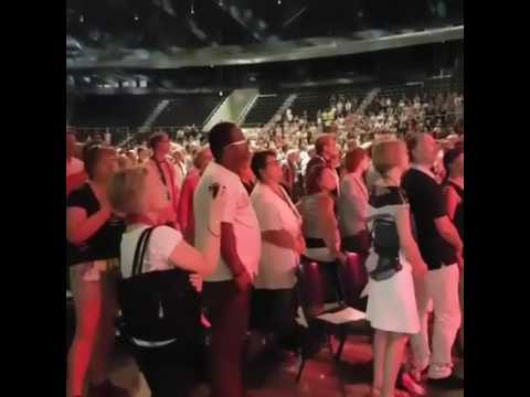 Das große Finale im Masschoir beginnt (Gospelkirchentag 2016)