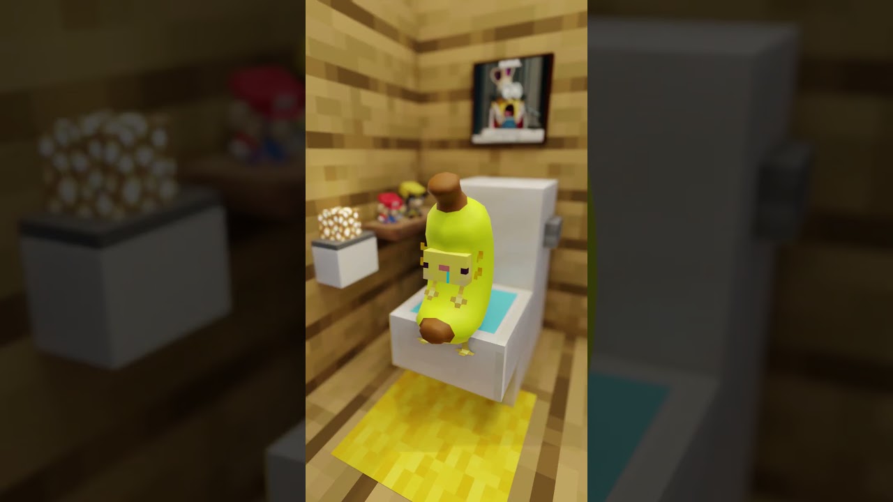 BANANA vs APPLE Get out of the bathroom! #shorts