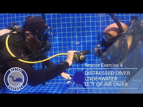 PADI Rescue Diver Course Skill: How to Rescue a Distressed Scuba Diver (Out of Air)