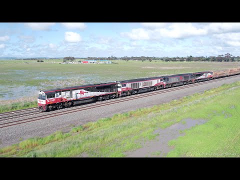 SCT 4PM9 Freight Train With Boxcars, Containers & BlueScope Steel Wagons  (30/10/2022) - PoathTV