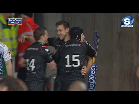 Ashley Beck's excellent opening Try - Ospreys v Cardiff Blues 21st March 2014