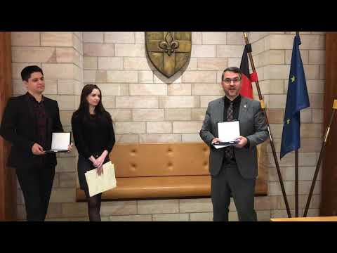 Interview mit OB Weigel und dem Tanzpaar Sophie Schütz & Eugen Plotnikov vom Tanzsportclub Saltatio