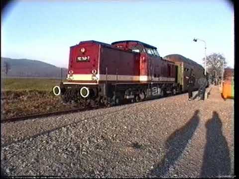 Eisenbahnnostalgie am nördlichen Harzrand zwischen Stapelburg u  Wernigerode 24 02 1990