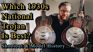 Video thumbnail for Vintage National Trojan Shootout & History. Which is best? by The Washboard Resonators