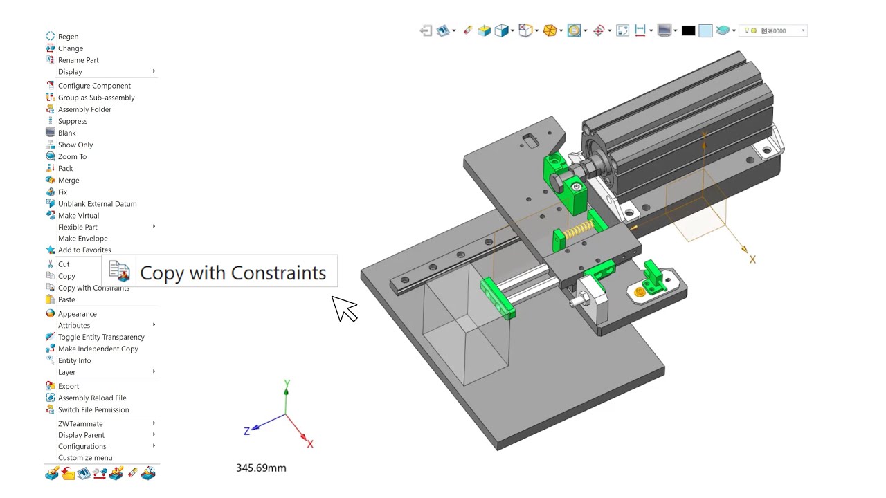 ZW3D - Duplicazione Multipla di Componenti con Conservazione dei Vincoli