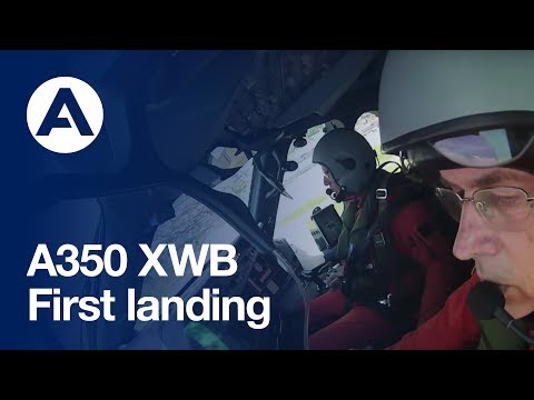A350 XWB first flight: Landing