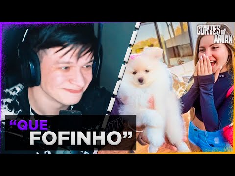 ARUAN REAGE A MINHA NAMORADA VAI SER MAMÃE !! 😍🐶 (LEO DA HORNET) - Cortes do Aruan