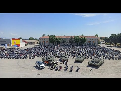 CENTENARIO ACORAZADO GUADARRAMA XII, BASE MILITAR DE EL GOLOSO, CON ANGELES VERDES, 29 05 22, 4K HD.