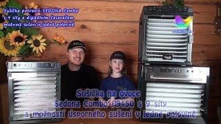 Sedona Combo sušička potravin ♥ VodaZiva.cz - SD-9150 - recenze česky HD - Voda živá