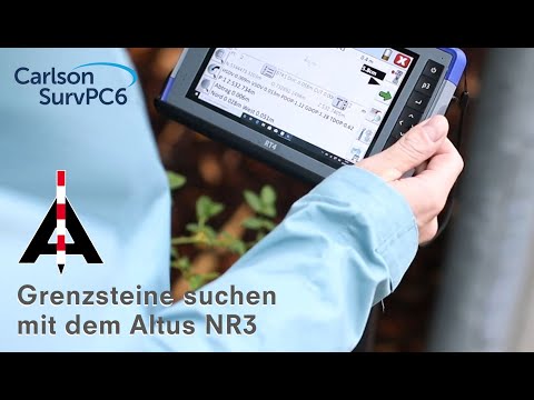 Grenzsteine suchen mit der Software SurvPC und dem GPS-Empfänger Altus NR3