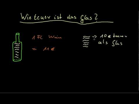 Kleiner IQ Test - Wie teuer ist das Glas?