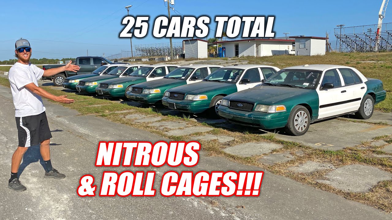 How We're Equipping 25 Crown Vics With NITROUS and ROLL CAGES For Our Freedom 500 Race!
