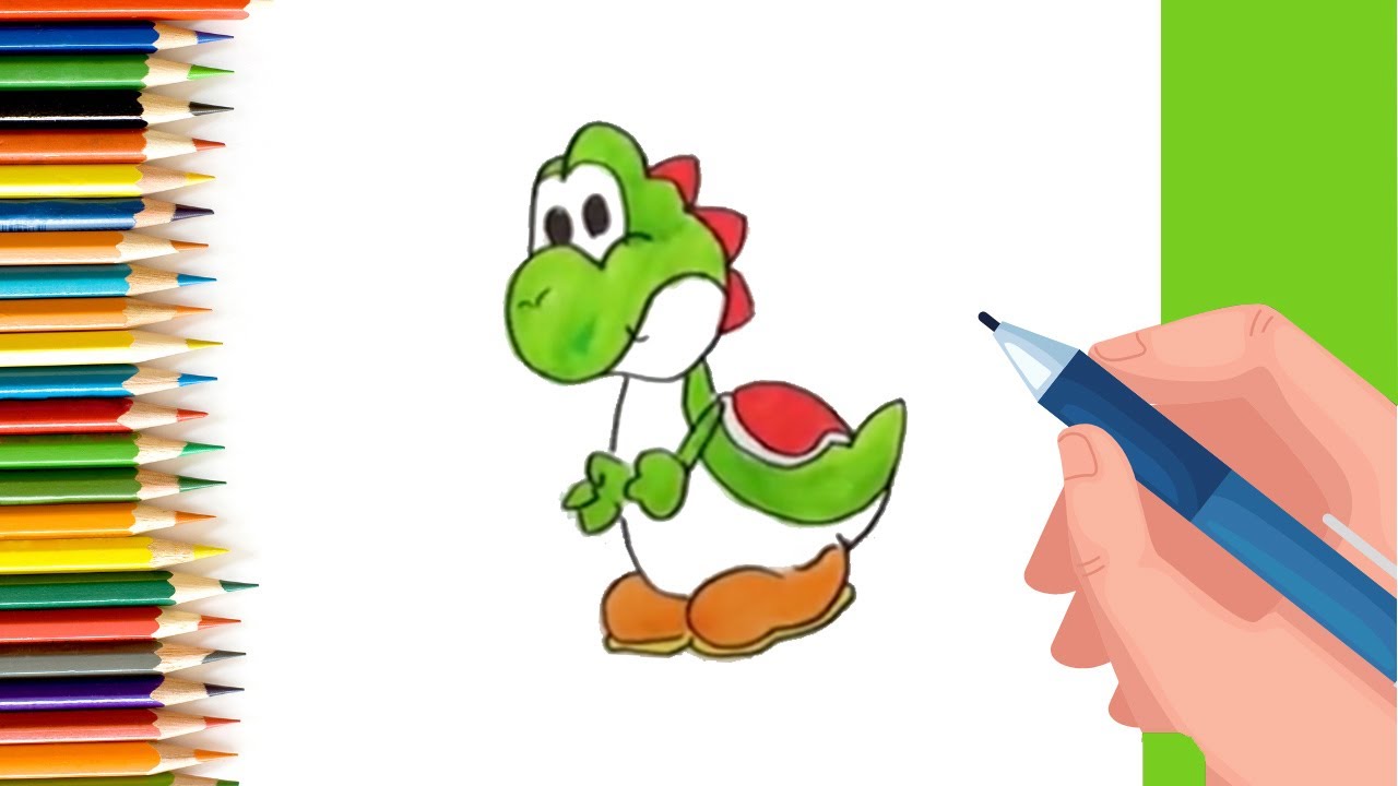 How to Draw easy Yoshi step by step for Kids   #shorts