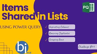 Find Items Repeated in Lists Using Unpivot and Group By in Power Query