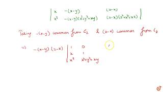 Download Lagu Determinant form of `(x-y)(y-z)(z-x)(x+y+z)` Thumbnail