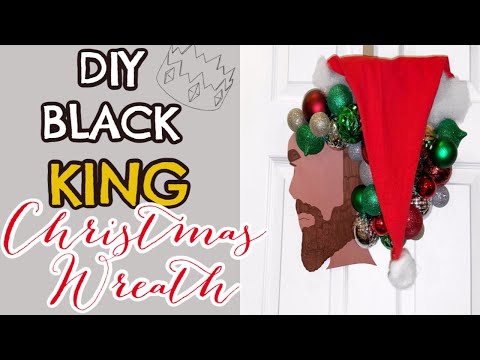 DIY Black King Christmas Wreath | EASY Step By Step Tutorial