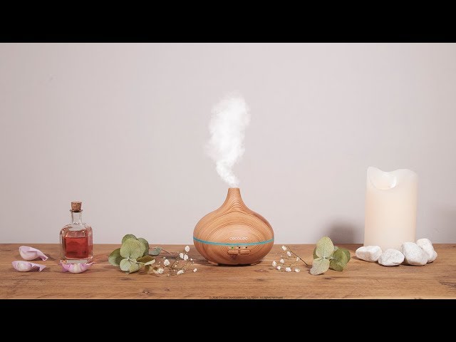 Humidificador Cecotec Pure Aroma 150 Yin ultrasónico 150ml 7 cores LED temporizador video