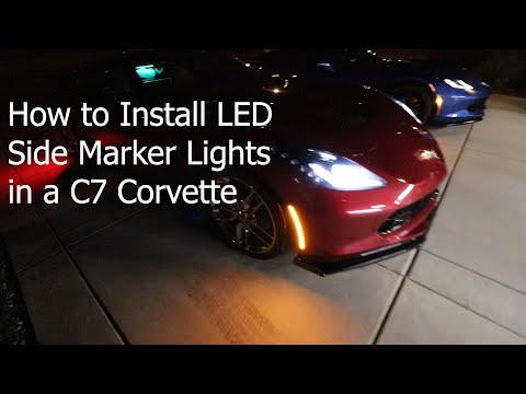 Installing Smoke Colored LED Side Markers in my C7 Corvette