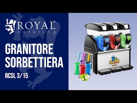 Video - Granitore sorbettiera - 3 x 12 litri - Royal Catering