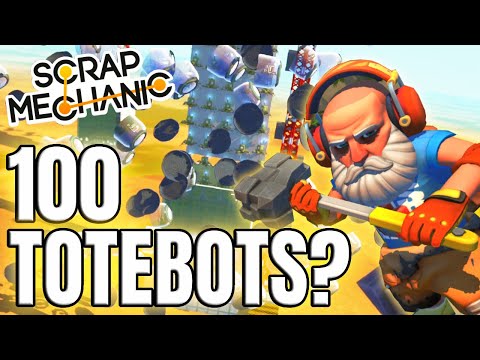 Dumping Huge Amounts of Robots Into My Upgraded Scrap Mechanic Blender