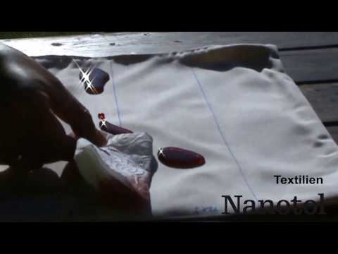 Nanoversiegelung für Stoff - Nanotol Textilien Protector schützt Tischwäsche vor Rotweinflecken