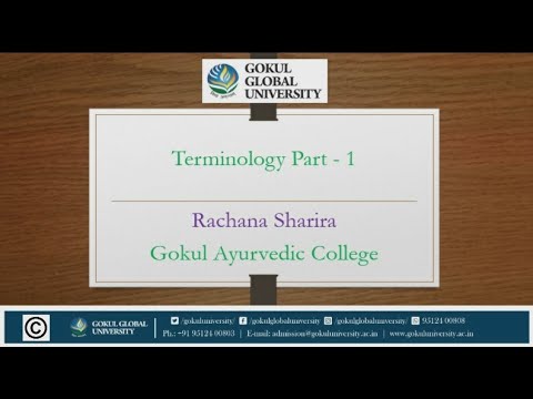 Terminology Part_1 - Anatomy - Rachana Sharira