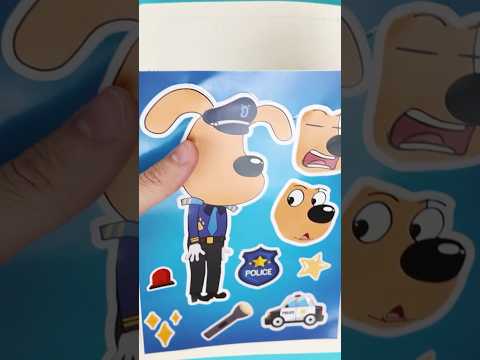 Sheriff labrador👮‍♂️❤️#sherifflabrador #shere #diy #sticker #papercraft #shorts #short #shortvideo