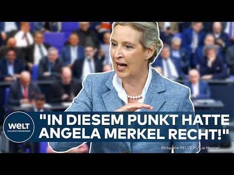 BUNDESTAG: Brandrede von Alice Weidel - "In diesem Punkt hatte Angela Merkel Recht!"