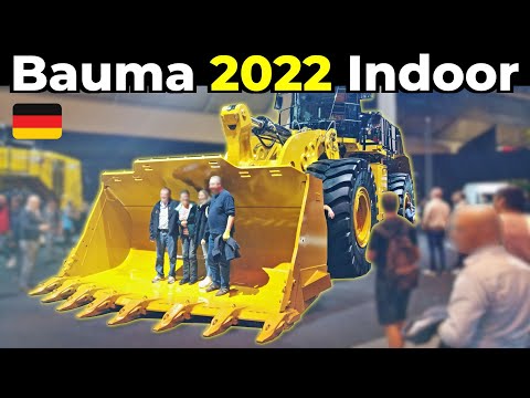Bauma 2022 at Messe München - Indoor Expo Tour Highlights - Komatsu, Cat, Mercedes, Putzmeister, etc