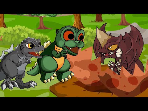 Baby Godzilla and Alien Destoroyah from Asteroid