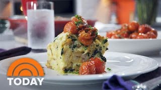 Spinach And Gruyere Cheese Strata: Bobby Flay Makes It Easy | TODAY