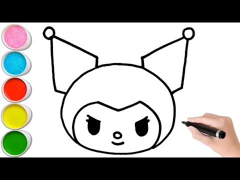 Çocuklar İçin Kolay Ve Sevimli Kuromi Resmi Çizimi Ve Boyama Videosu, Kuromi Resmi Nasıl Çizilir