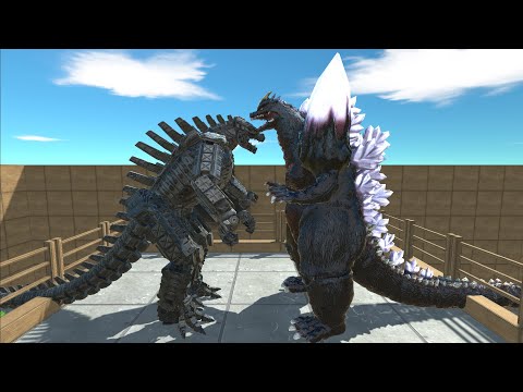 SPACE GODZILLA VS MECHAGODZILLA  DEATH RUN - Animal Revolt Battle Simulator
