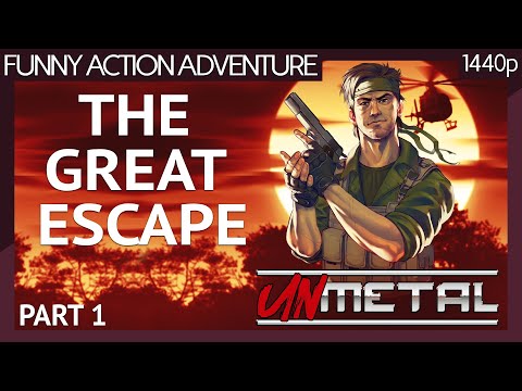 UnMetal (2021) Chapter 1: The Great Escape - Stealth Action Parody PC Gameplay (No commentary) 1440p