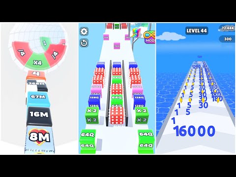 2048 Battle: Jelly Run vs Jelly Tube Run vs Number Master | 16g vs 268B vs 21K Race