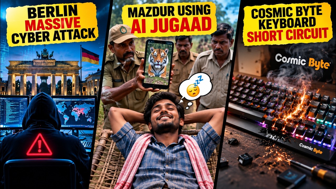 Berlin Massive Cyber Attack, Mazdur Using AI Jugaad, Delhi PG Building Collapse