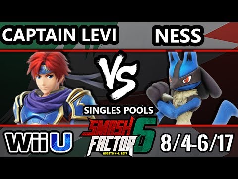 Smash Factor 6 Smash 4 - SF Captain Levi (Roy) Vs. Ness (Lucario) Smash Wii U