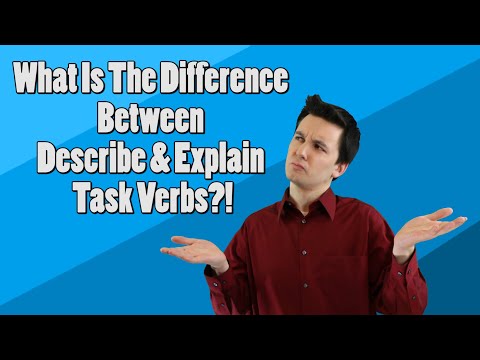 Quick Review of Describe & Explain Task Verbs!