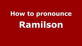 How to pronounce Ramilson