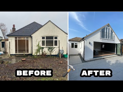 £90k Side, Back & Loft Extension UK | 14 Minute Time-Lapse Build | Home Makeover | House Renovation