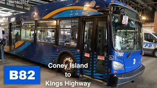 ᴴᴰ Onboard Ride GONE HORRIBLY WRONG (I spilled my drink) - B82 Bus from Coney Island to Kings Hwy