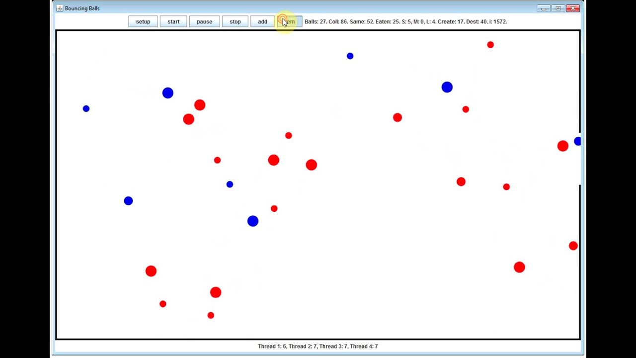 bouncing balls java