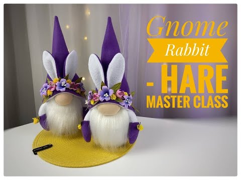 Scandinavian gnome rabbit hare present for Easter DIY HandMade