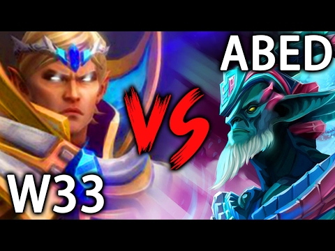 w33 [Invoker] vs ABED [Leshrac] Electric Build Pro Mid 7.00 Gameplay