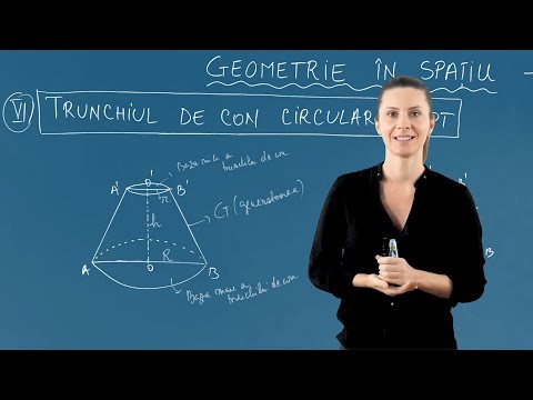 Trunchi de con circular drept: definiții și secțiune axială - Clasa a VIII-a