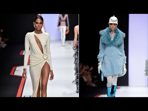 Cindy Bruna walks for Elisabetta Franchi