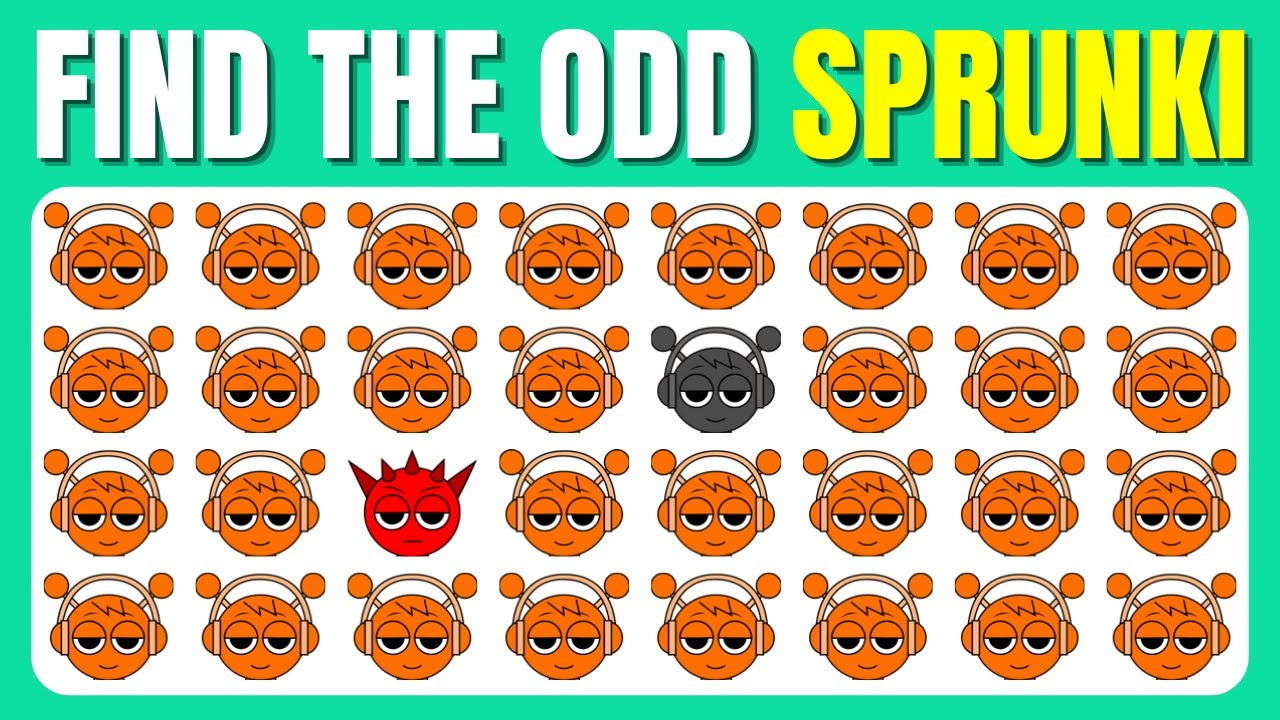 Find the ODD One Out – Sprunki Incredibox  Edition - Sprunki Quiz