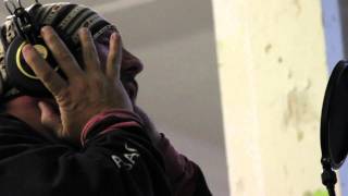 Kultur Shock recording in South Lake Union - Gino records an overdub